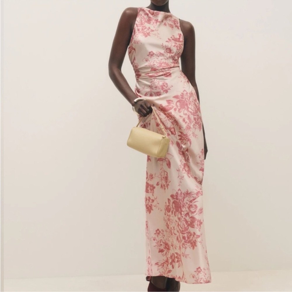Reformation Pink Floral Maxi Dress